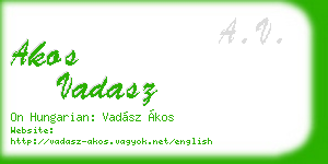 akos vadasz business card